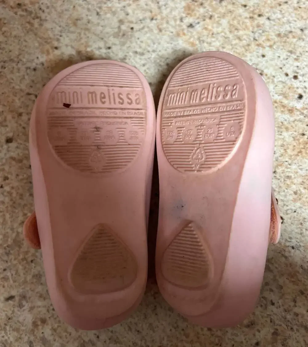 Mini Melissa Ultragirl Bow Mary Jane Flats Pink and Blue